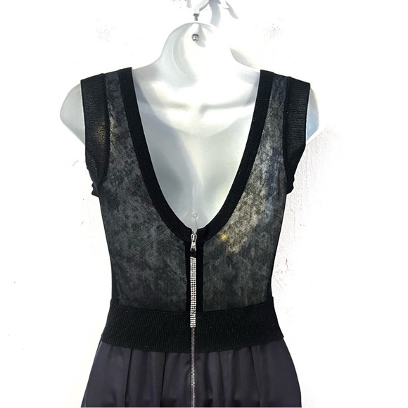 Dolce & Gabbana Black Sparkly Sheer Satin Skirt Mini Dress - Picture 7 of 16